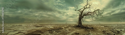 An eerie, desolate wasteland where the concept of life and death are at constant odds photo