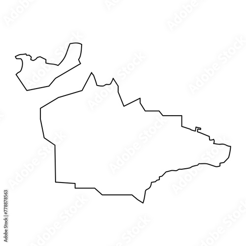 Saint Sampson parishes map, administrative division of Guernsey. Vector illustration.