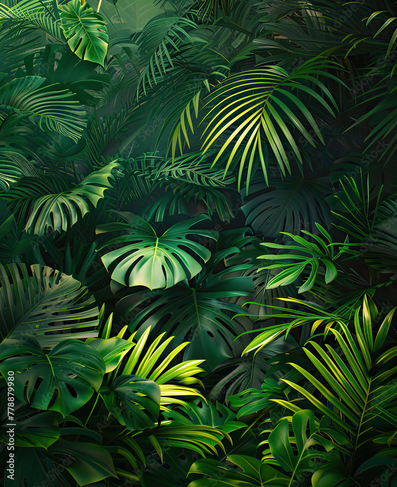 The lush green foliage in the image exudes a sense of tranquility and abundance inviting viewers to immerse themselves in the natural beauty of the plants