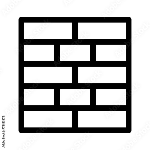 brick wall icon or logo isolated sign symbol vector illustration - high quality black style vector icons
