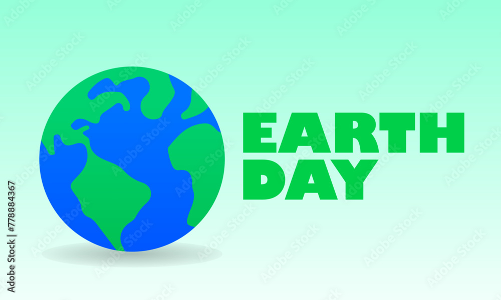 International earth day vector illustration. Very suitable for environmental, earth, sustainability and other concerns.
