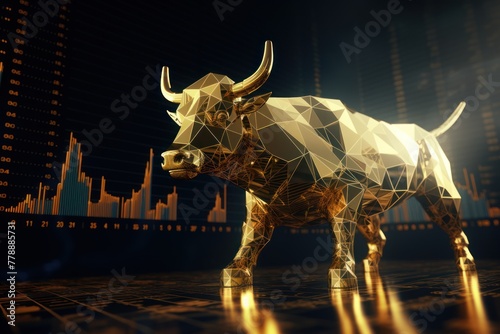 Beige stock market charts going up bull bullish concept, finance financial bank crypto investment growth background pattern with copy space for design 