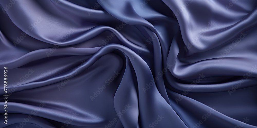 Indigo vintage cloth texture and seamless background with copy space silk satin blank backdrop design