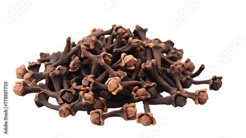Dried cloves isolated on white background