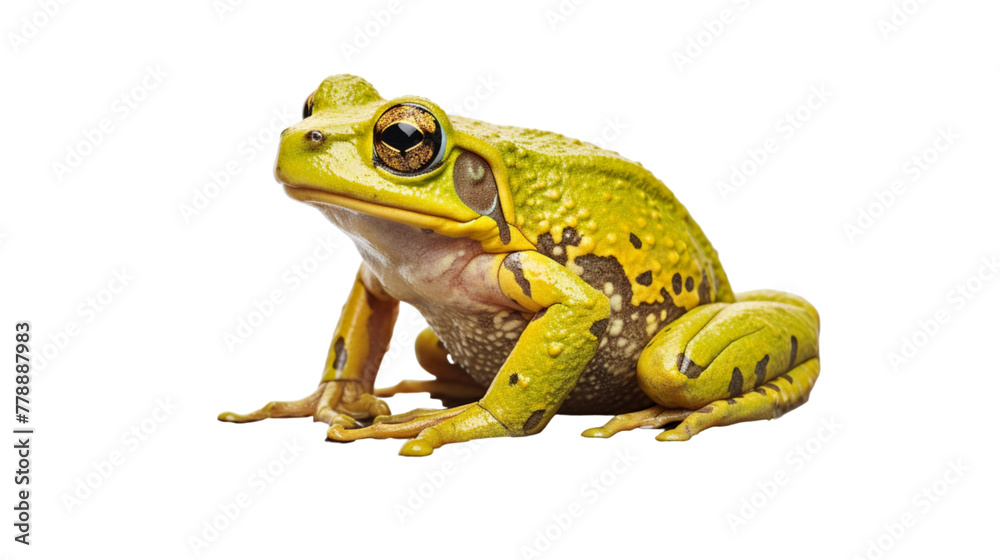 Fototapeta premium frog solitary against a white backdrop