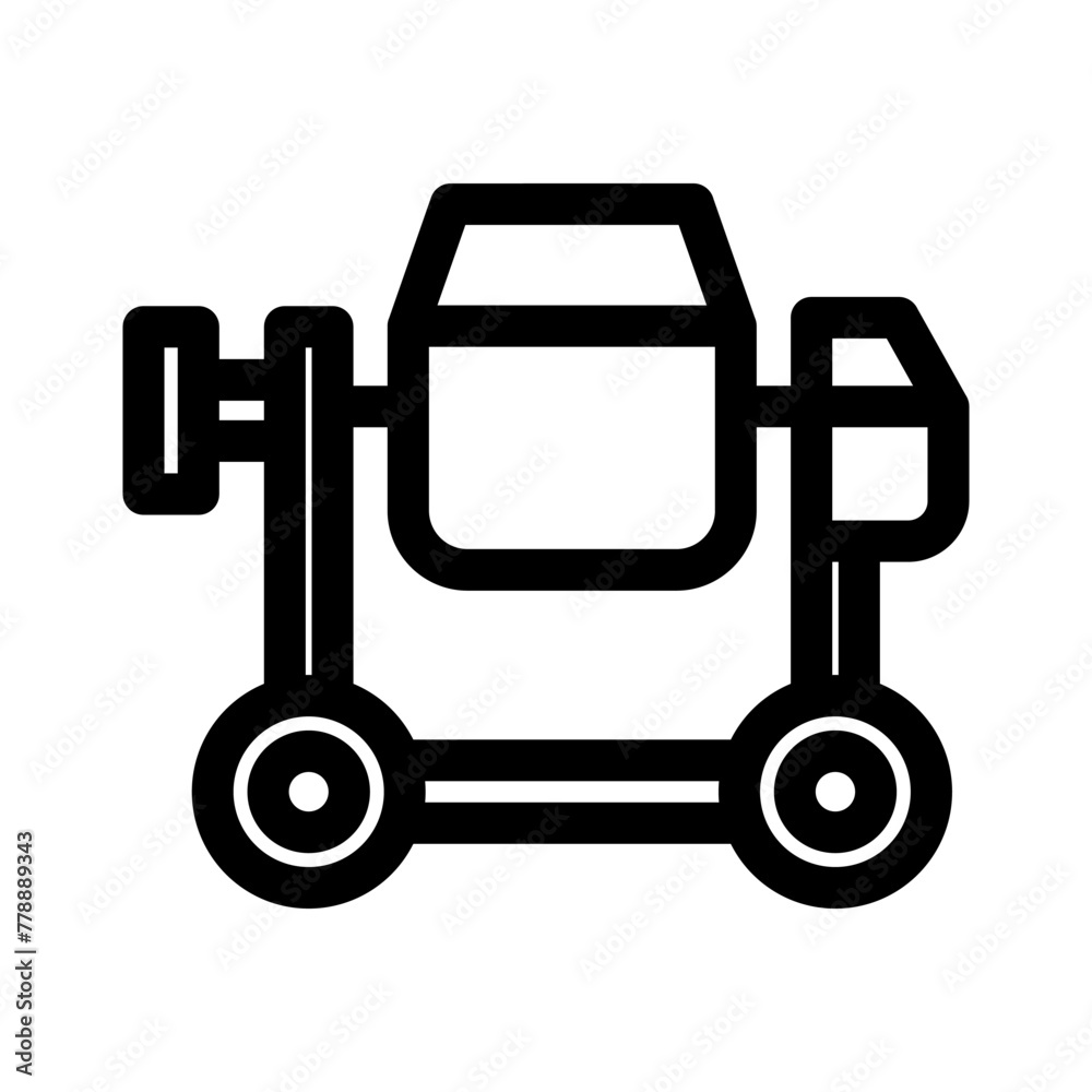 concrete mixer icon or logo isolated sign symbol vector illustration - high quality black style vector icons concrete mixer icon or logo isolated sign symbol vector illustration - high quality black style vector icons