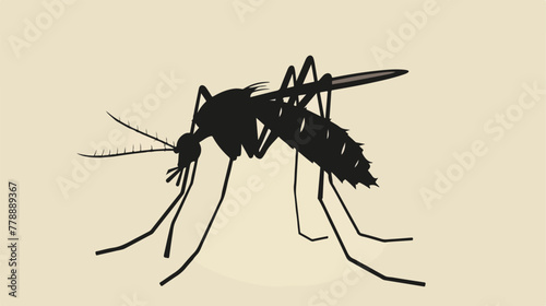 Mosquito icon vector illustration simple design 2d © iclute4