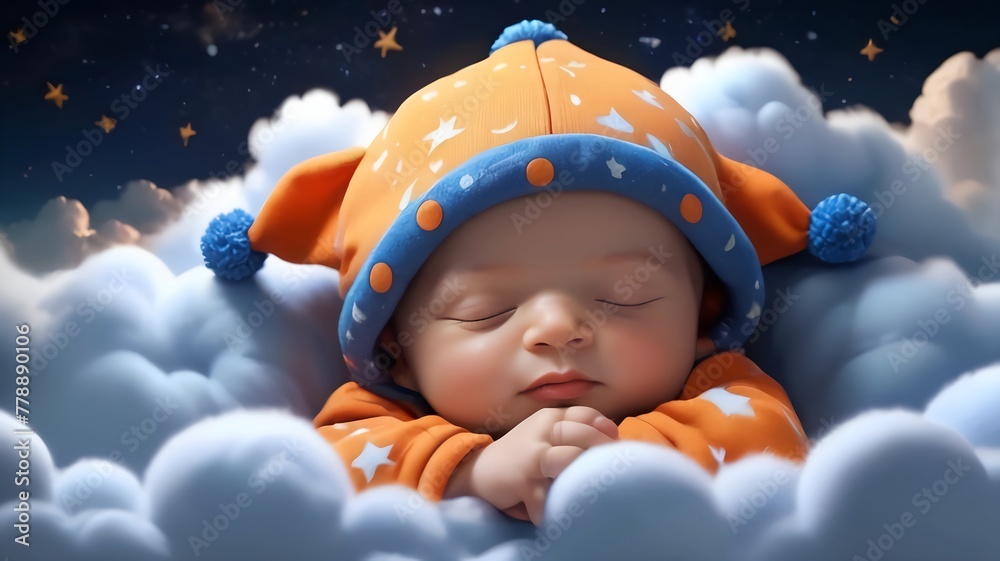 little child sleeping on the clouds little child sleeping on the clouds