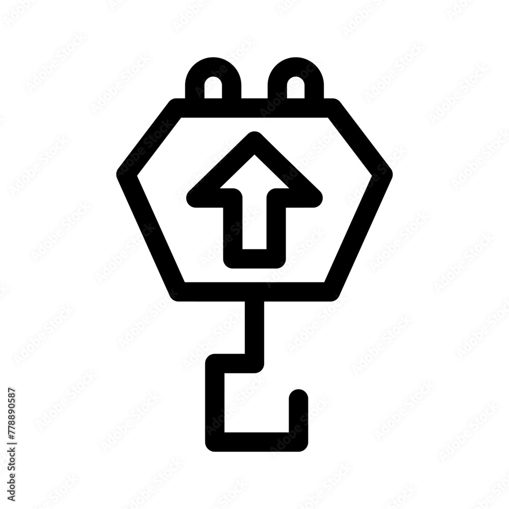 crane hook icon or logo isolated sign symbol vector illustration - high quality black style vector icons crane hook icon or logo isolated sign symbol vector illustration - high quality black style vector icons