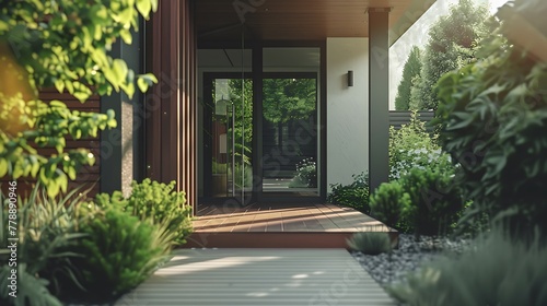 Stylish House Entrance in Germany: Modern Front Door Reflecting German Architectural Trends