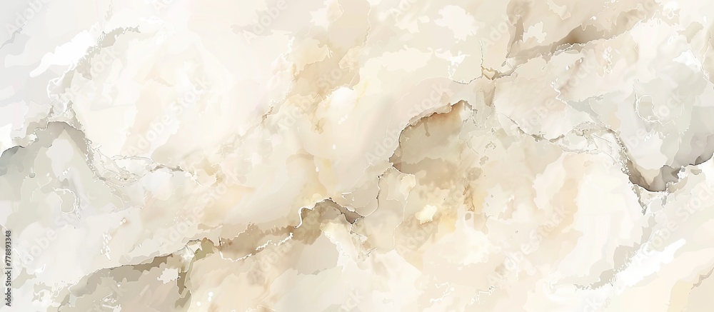 A detailed shot showcasing the intricate patterns of white marble on a solid beige background, reminiscent of elegant flooring in a luxurious cuisine setting A detailed shot showcasing the intricate patterns of white marble on a solid beige background, reminiscent of elegant flooring in a luxurious cuisine setting