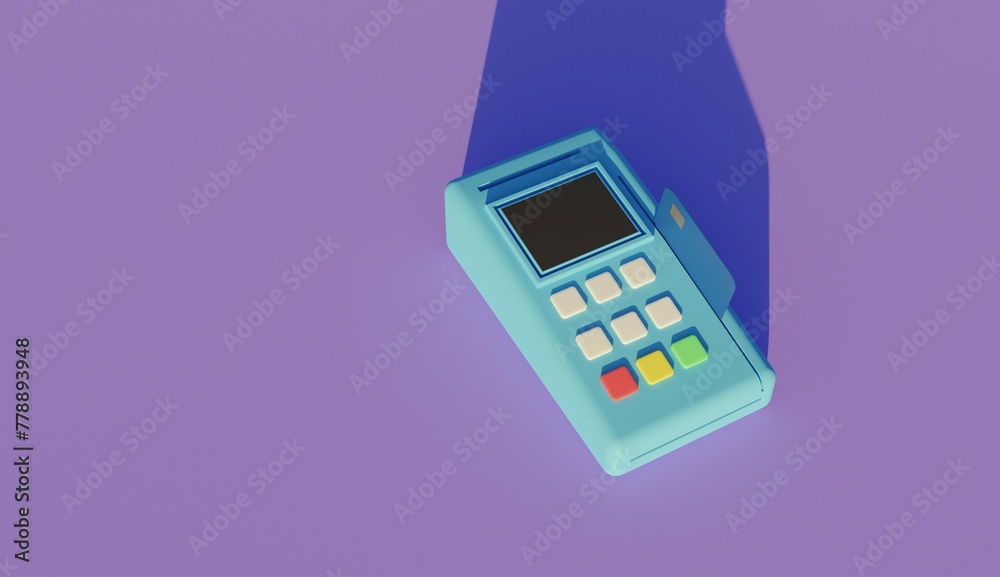 Banking machine 3d render illustration Banking machine 3d render illustration