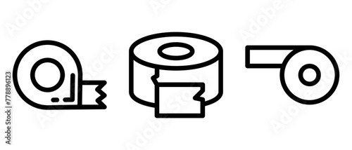 duct tape icon or logo isolated sign symbol vector illustration - high quality black style vector icons