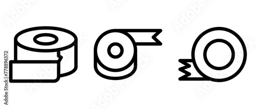 duct tape icon or logo isolated sign symbol vector illustration - high quality black style vector icons