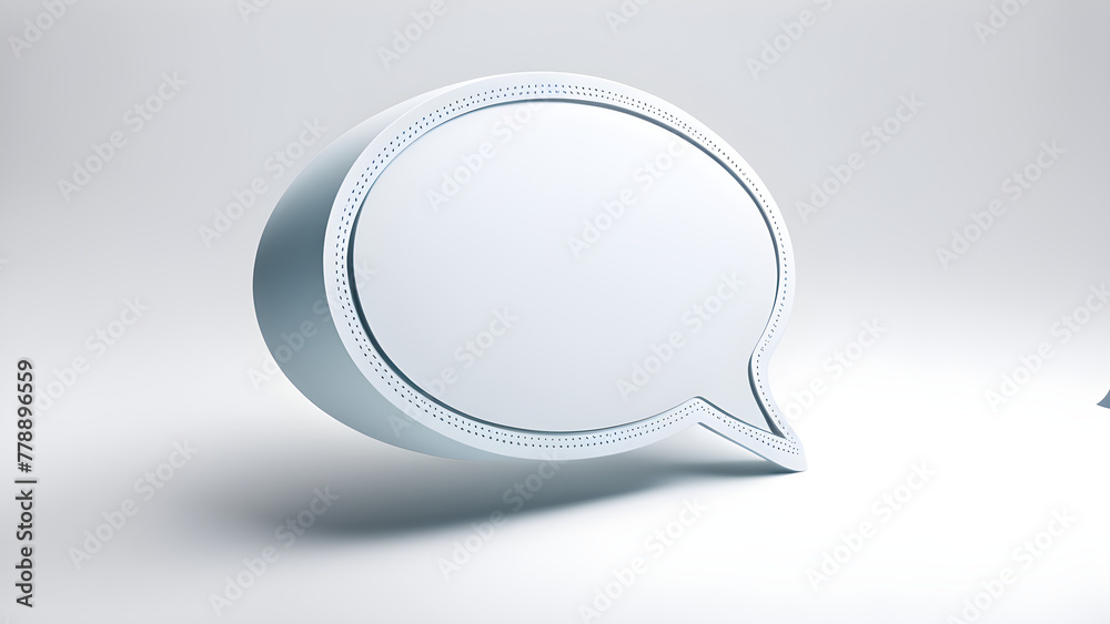 Cute 3D three-dimensional cute speech bubble image for business presentations. generative ai. Cute 3D three-dimensional cute speech bubble image for business presentations. generative ai.