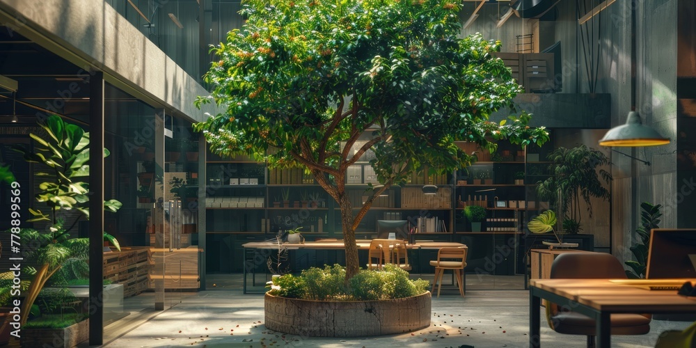 Obraz premium Tree in front of a house