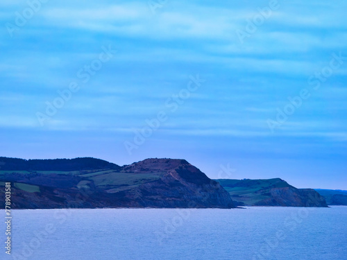 The jurassic coastline with Lyme Bay captured on January mornings from Lyme Regis in Dorset © susie peek