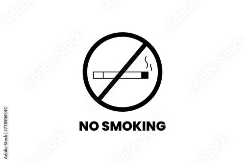 abstract of a picture sign, symbol, icon no smoking concept design