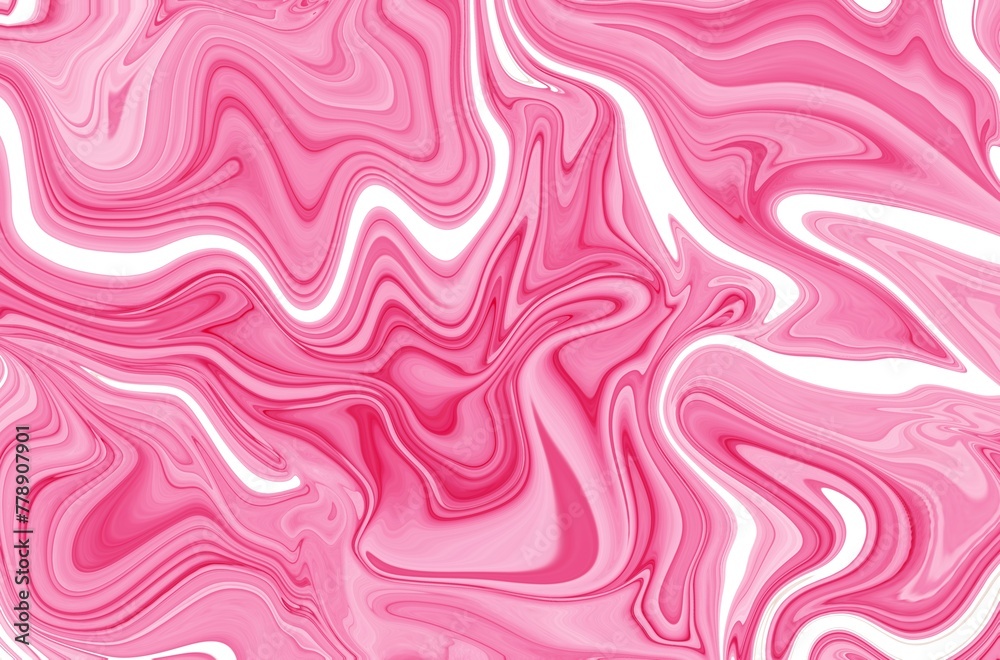 Pink and white digital background made of interweaving curved shapes. Illustration