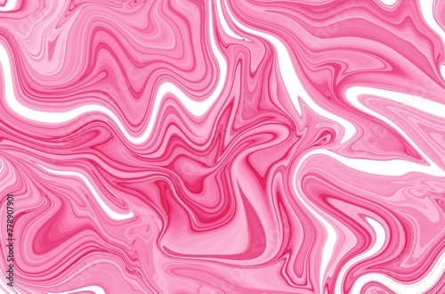 Pink and white digital background made of interweaving curved shapes. Illustration