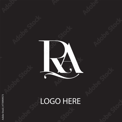 RA initial letter logo design