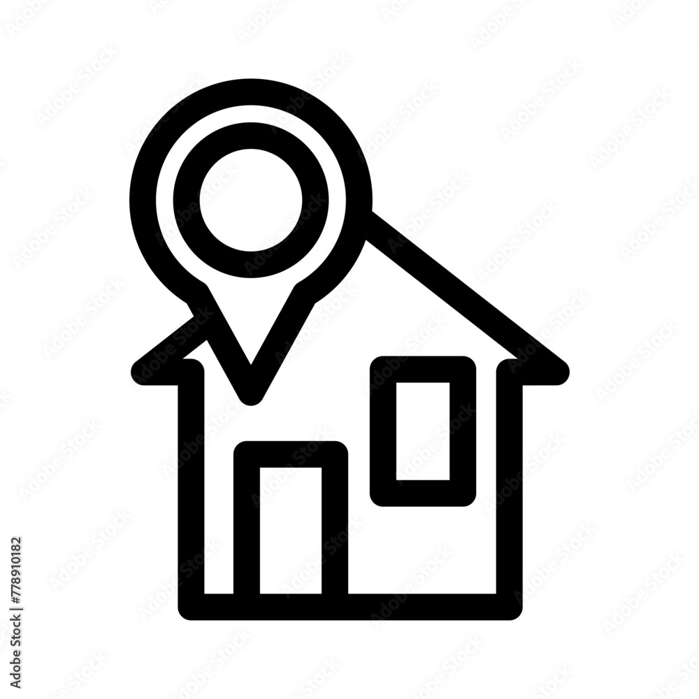 house location icon or logo isolated sign symbol vector illustration - high quality black style vector icons house location icon or logo isolated sign symbol vector illustration - high quality black style vector icons