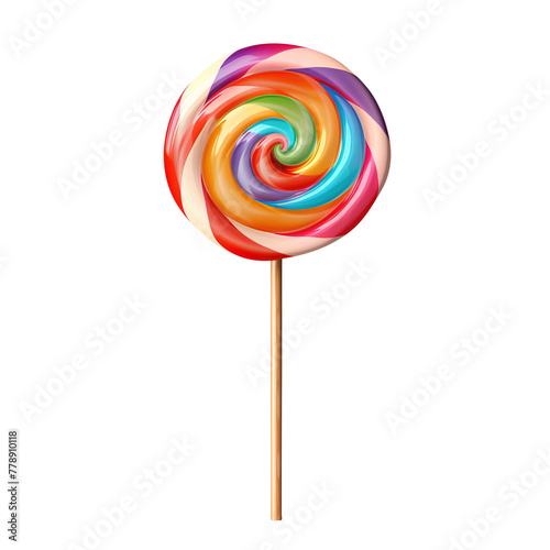 colorful lollipop isolated on white, png