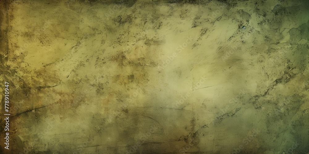Olive dust and scratches design. Aged photo editor layer grunge abstract background - obrazy, fototapety, plakaty 