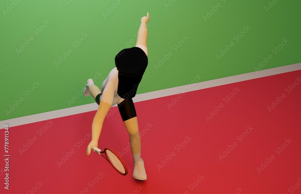 tennis character 3d render illustration tennis character 3d render illustration