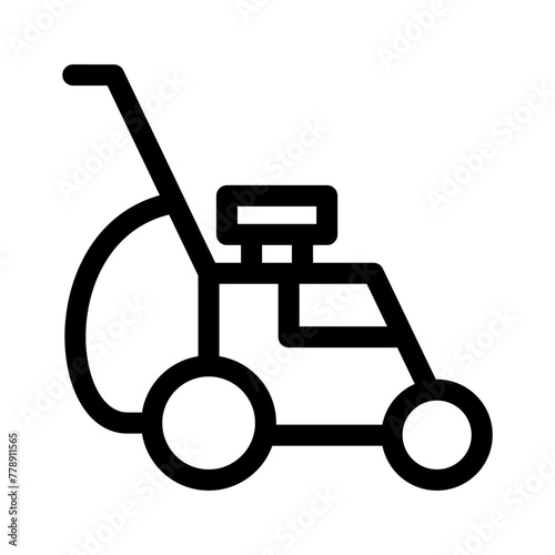 lawn mower icon or logo isolated sign symbol vector illustration - high quality black style vector icons