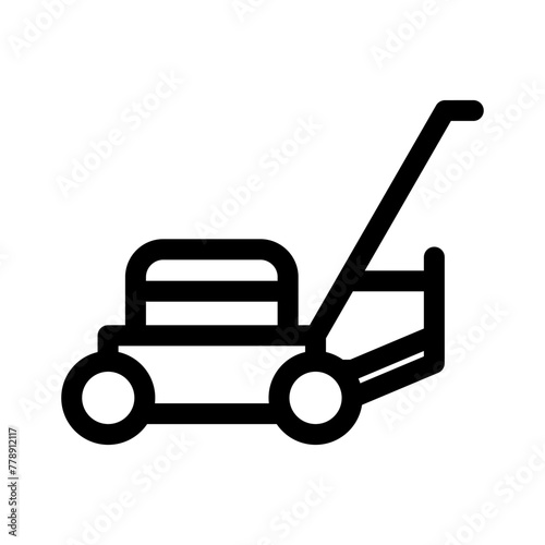 lawn mower icon or logo isolated sign symbol vector illustration - high quality black style vector icons