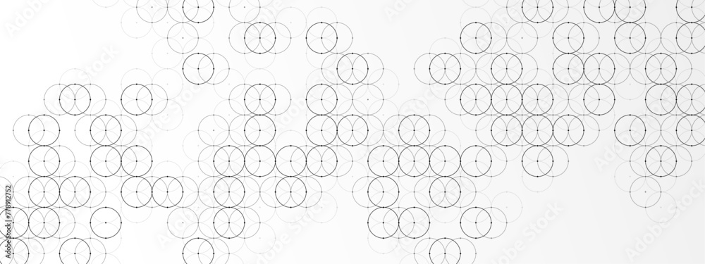 Abstract halftone background of circles. Geometric texture of plexus balls, dots. Circular ornament. Chain of cells. Close bond. Poster for technology, medicine, presentations, business. Vector Abstract halftone background of circles. Geometric texture of plexus balls, dots. Circular ornament. Chain of cells. Close bond. Poster for technology, medicine, presentations, business. Vector
