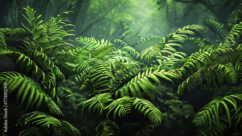 fern leaves in the forest