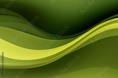 Olive fuzz abstract background, in the style of abstraction creation, stimwave, precisionist lines with copy space wave wavy curve fluid design
