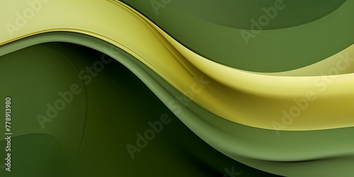 Olive fuzz abstract background  in the style of abstraction creation  stimwave  precisionist lines with copy space wave wavy curve fluid design 