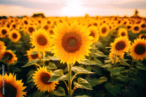 sunflowers in the garden. © Shades3d