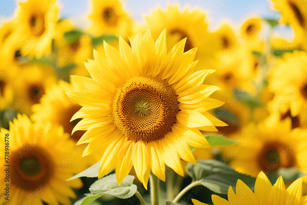 Fototapeta premium sunflowers in the garden.
