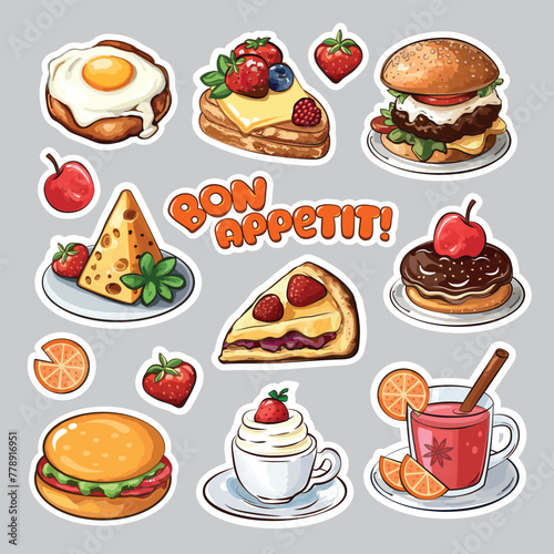 Stickers Food Bon Appetit