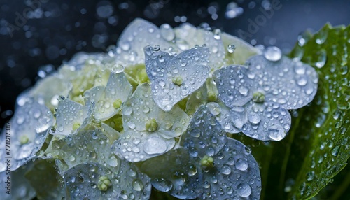 雨に濡れた紫陽花