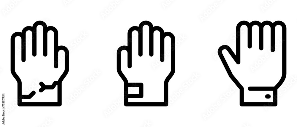 Fototapeta premium protective gloves icon or logo isolated sign symbol vector illustration - high quality black style vector icons
