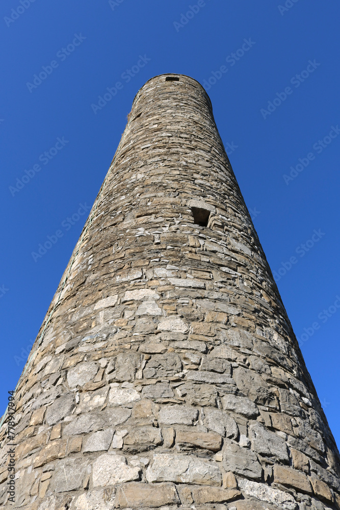 The Clondalkin round tower. Itown in County Dublin, Ireland