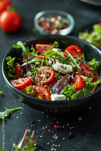 fresh appetizing vegetable salad Generative AI