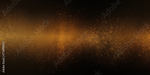 Gold black glowing grainy gradient background texture with blank copy space for text photo or product presentation