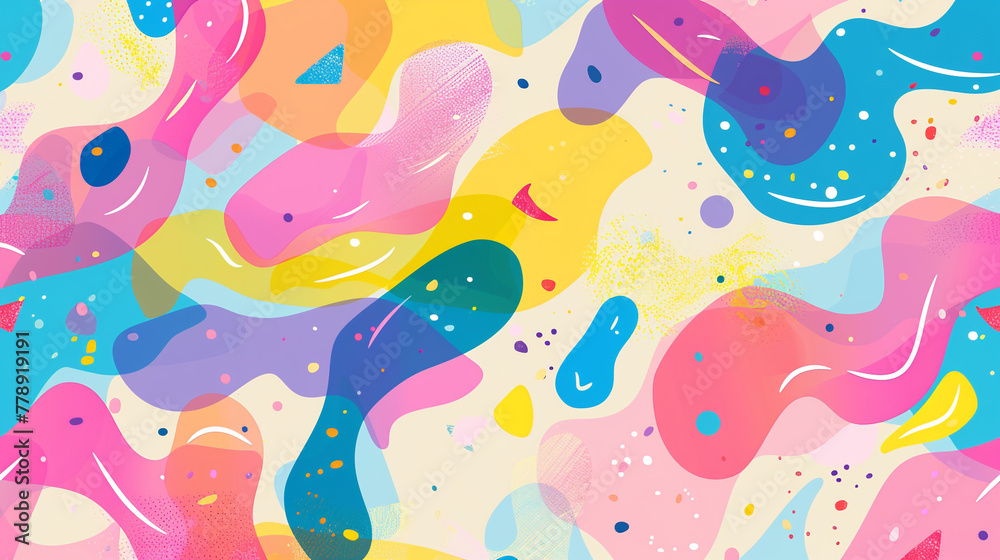 Colorful abstract shape pattern background
