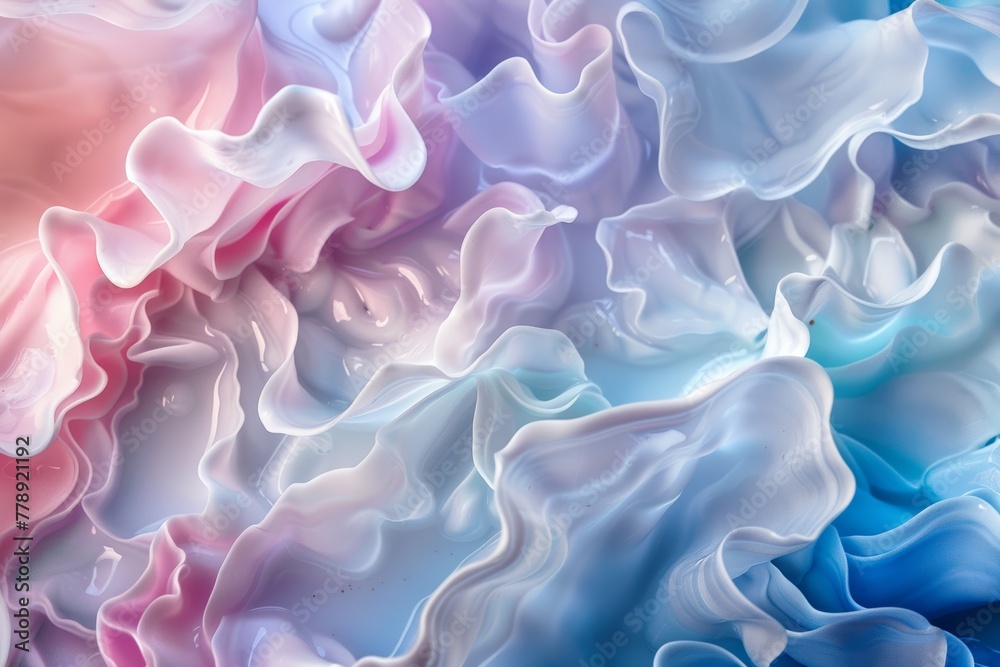 Obraz premium Abstract Colorful Fluid Art with Pink and Blue Swirls