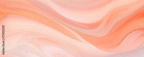 Peach fuzz abstract background, in the style of abstraction creation, stimwave, precisionist lines with copy space wave wavy curve fluid design 