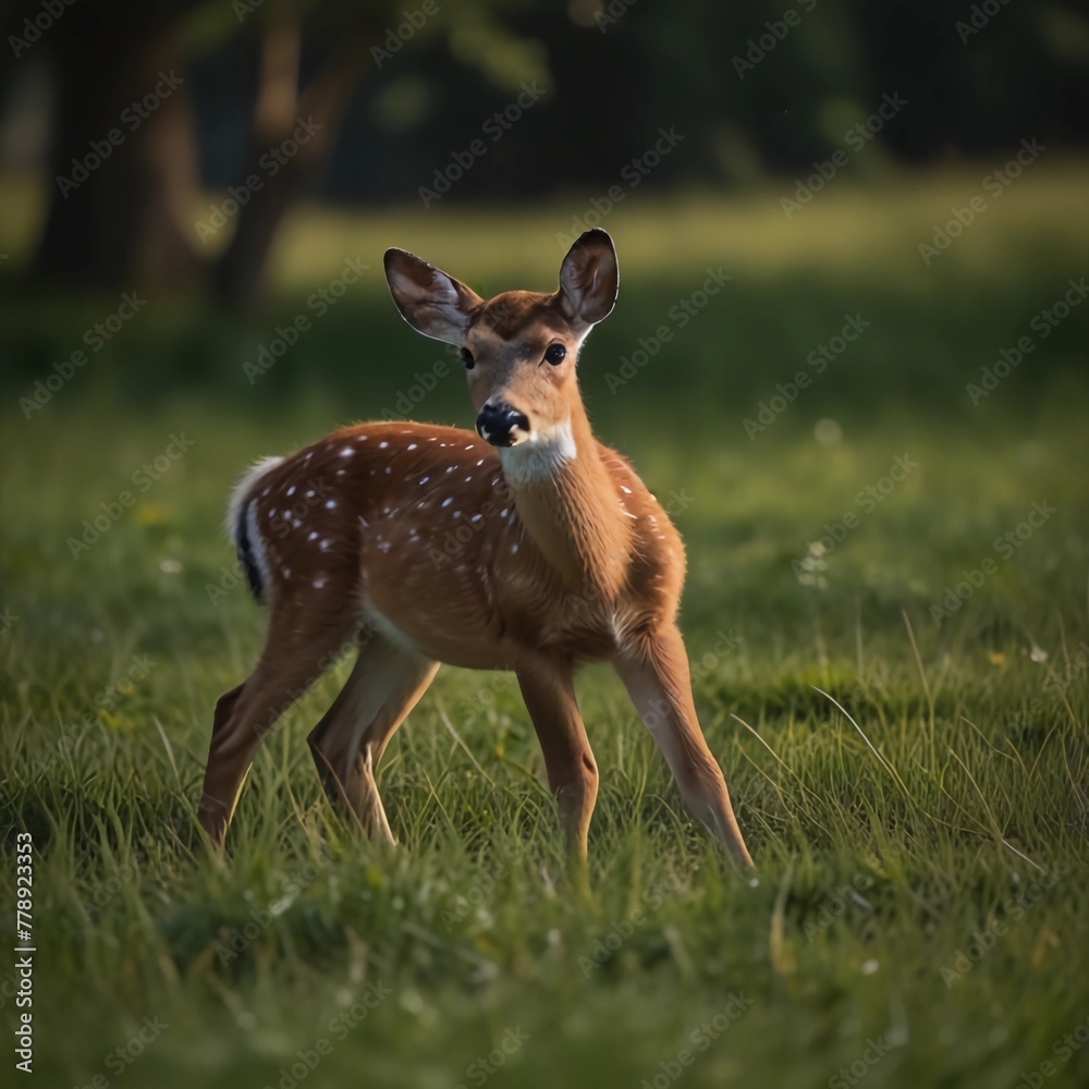 brown deer baby on green grass field during daytime brown deer baby on green grass field during daytime