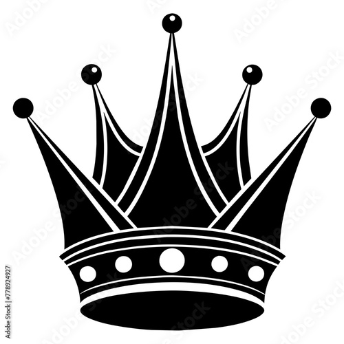 set of crown, black King crown silhouette vector illustration,icon,svg,acoustic crown queen characters,Holiday t shirt,Hand drawn trendy Vector illustration,crowns on black background