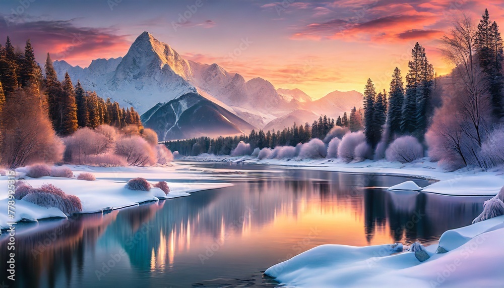 sunrise in the mountains