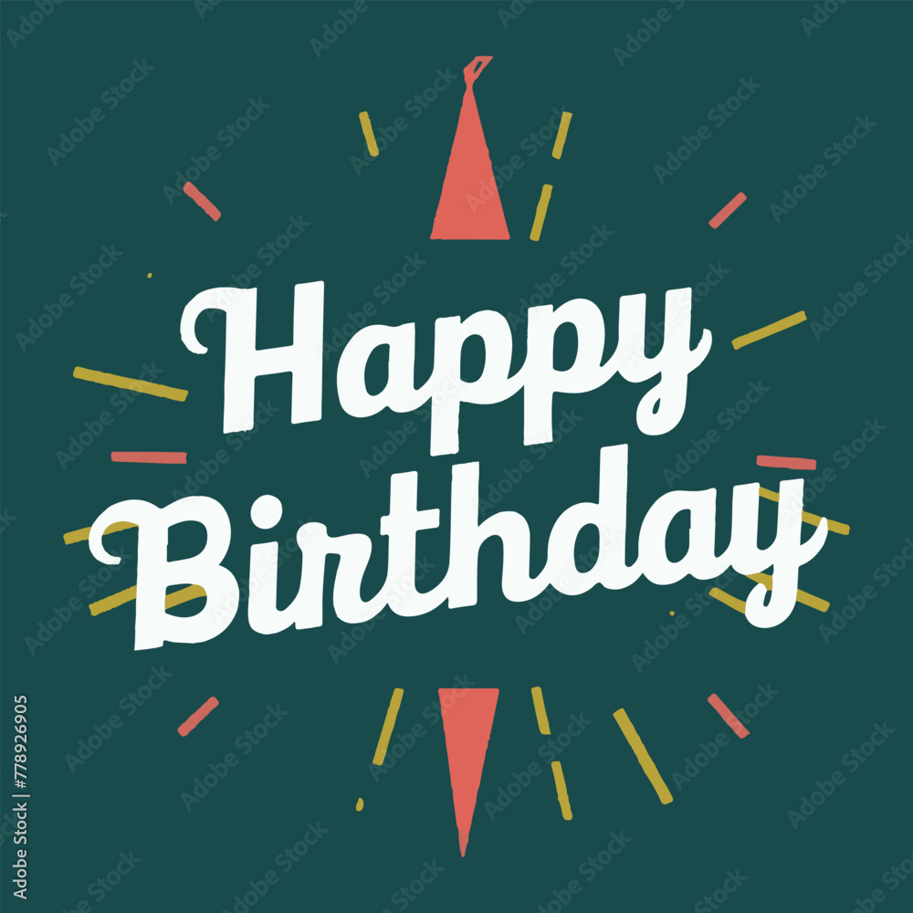 Happy birthday banner illustration vector Happy birthday banner illustration vector